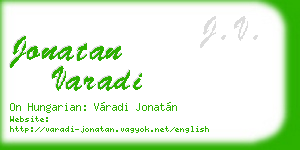 jonatan varadi business card
