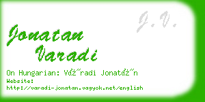 jonatan varadi business card